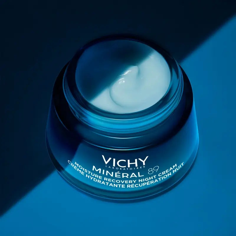 Vichy Mineral 89 Crème de nuit hydratante et régénératrice à la mélatonine, 50 ml