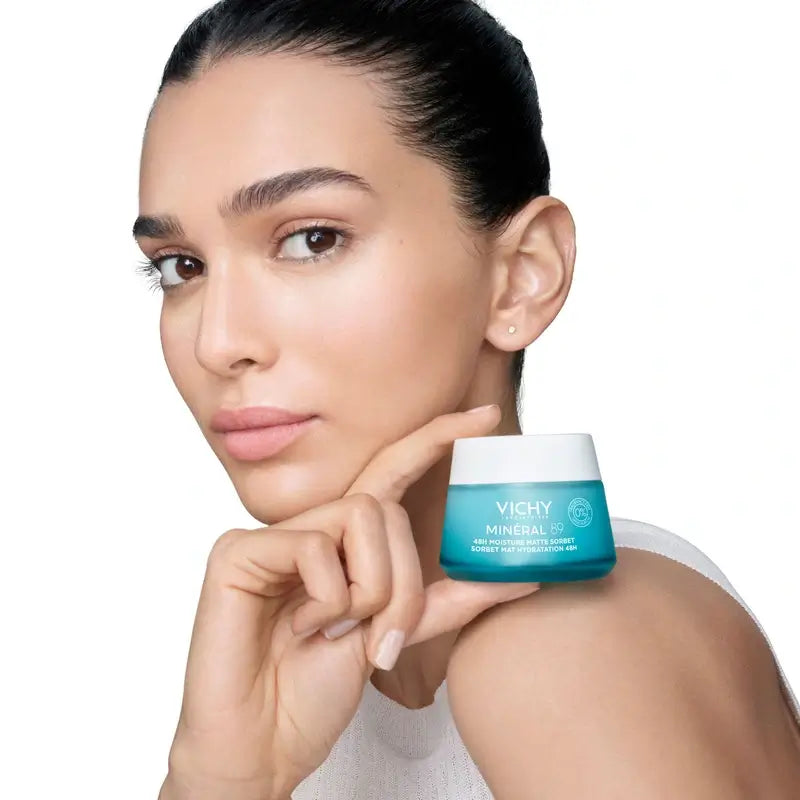Vichy Mineral 89 Matte Gel Sorbet Hydratant 48H avec Acide Hyaluronique , 50 ml
