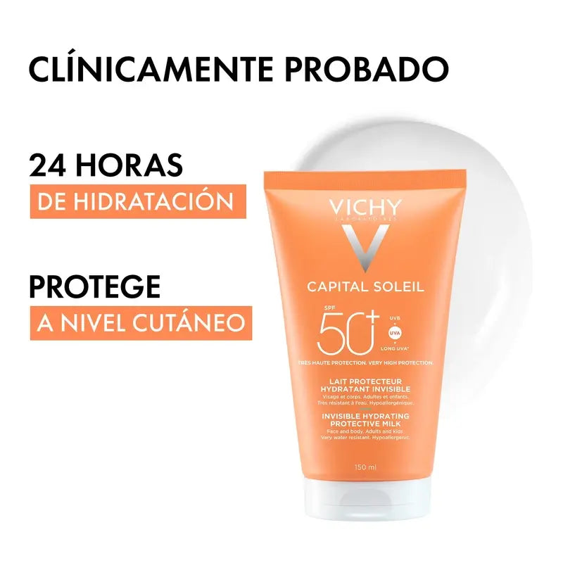 Vichy Solar Capital Soleil Lait protecteur hydratant Spf 50+ , 150 ml