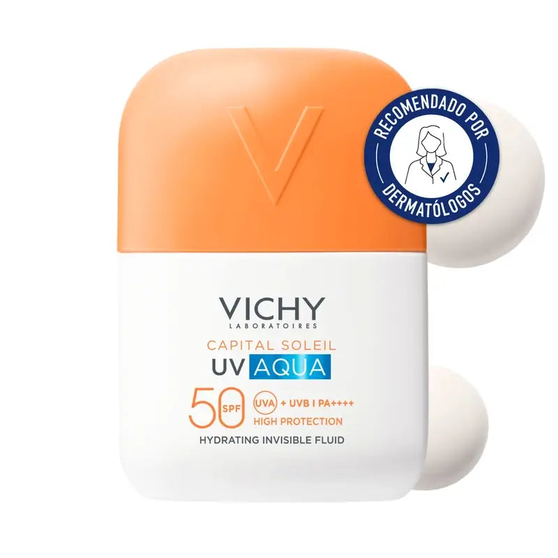 Vichy Solar Uv Aqua Fluide Hydratant Invisible Spf50 , 50 ml