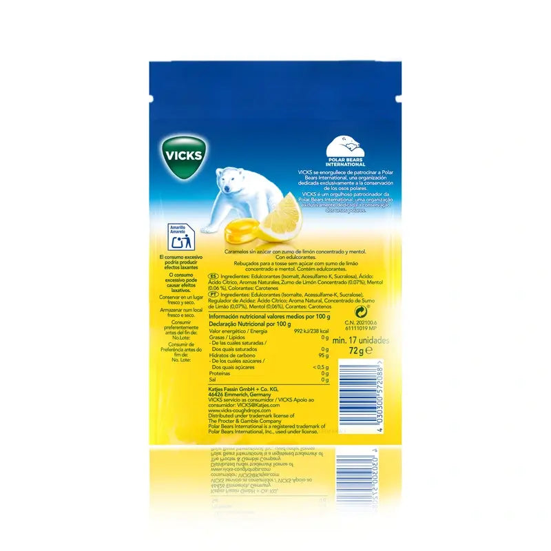 Vicks Candies Lemon , 72 grammes