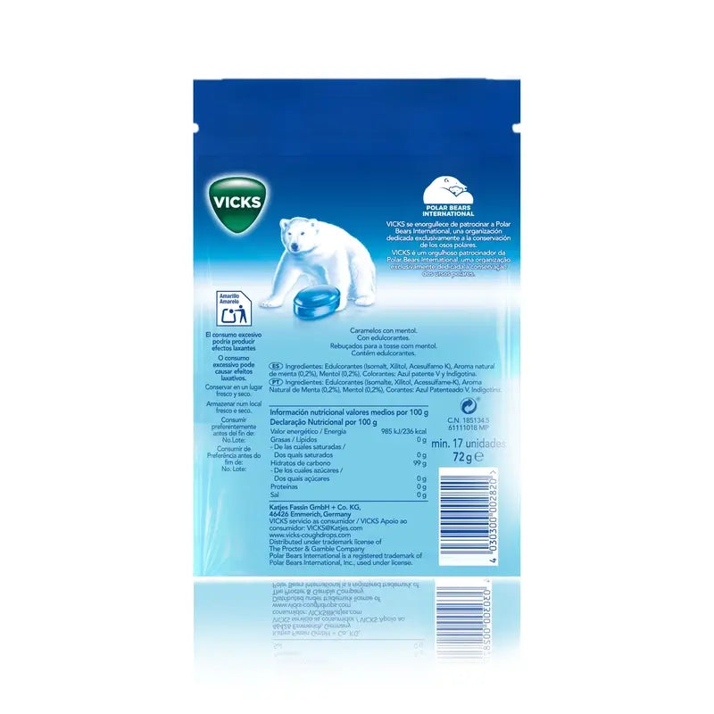 Bonbons Vicks Vapomentol 72 g