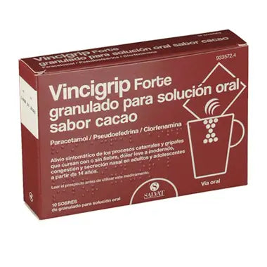 Vincigrip Forte Cocoa Flavour 10 sachets Granules
