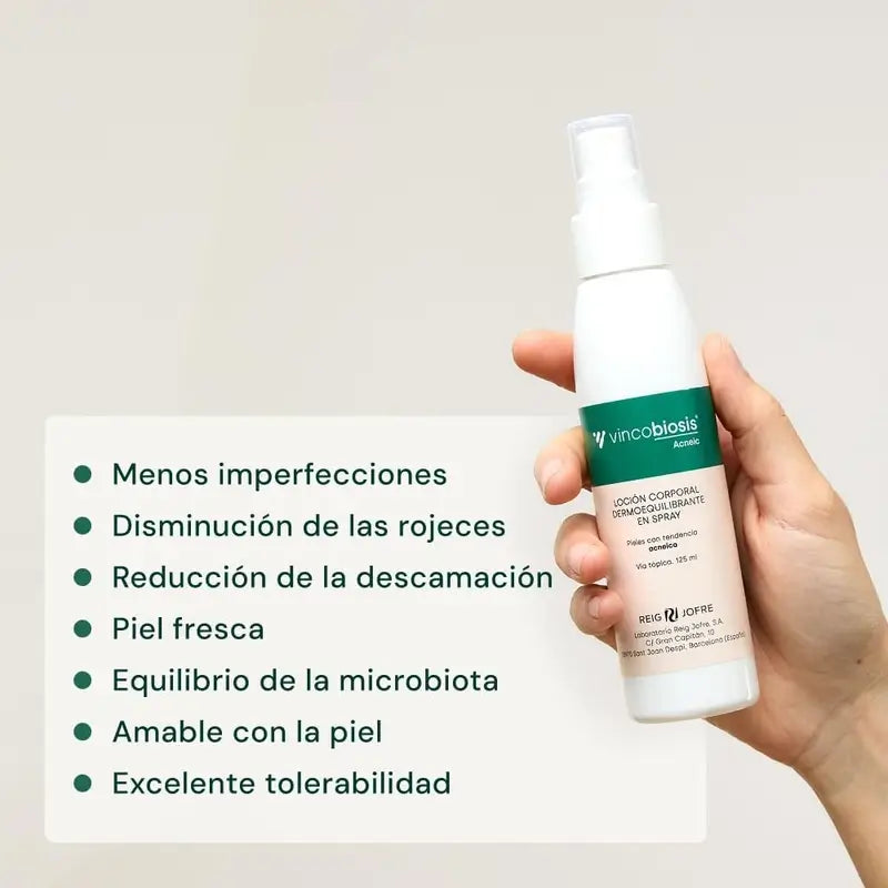 Vincobiosis Lotion corporelle dermo-équilibrante Spray , 125 ml