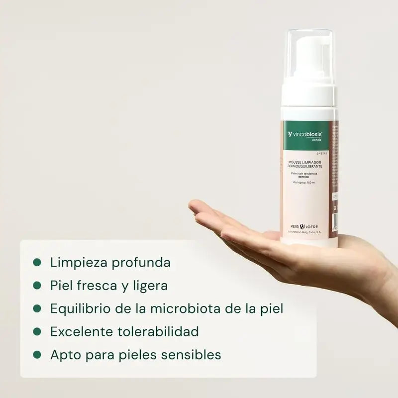 Vincobiosis Mousse nettoyante dermo-équilibrante, 150 ml