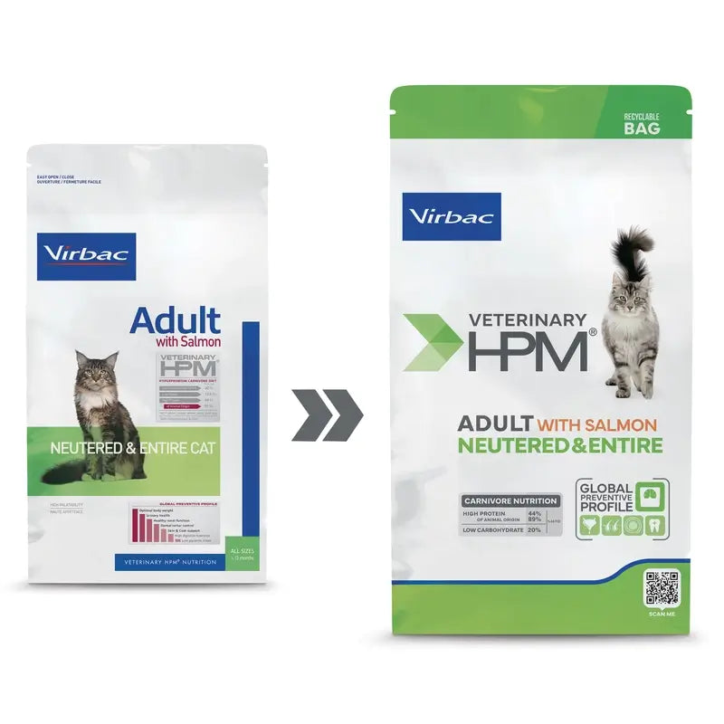 Virbac Hmp Adult Salmon Neutered & Entire Cat Food 7 Kg, cat food