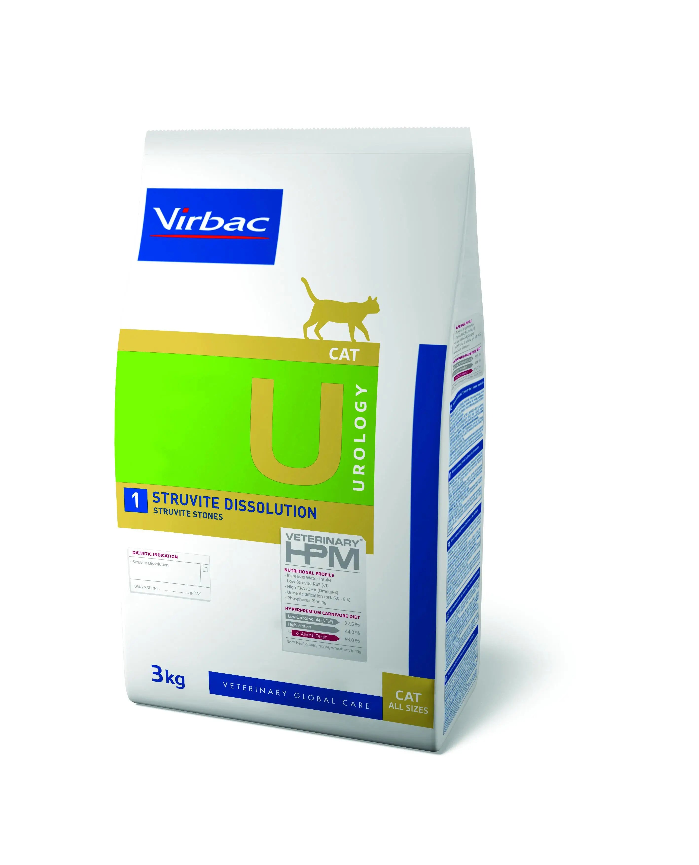 Virbac Hpm Feline Urology Struvite Dissolution U1 1.5Kg, cat food