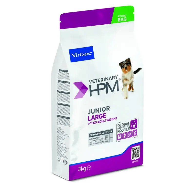 Virbac Veterinary HPM Junior Large Dog, 3 kg, nourriture pour chiens