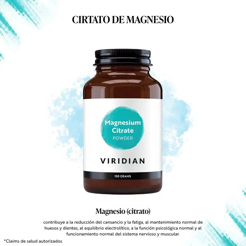 Viridian Citrate de magnésium en poudre, 150 g