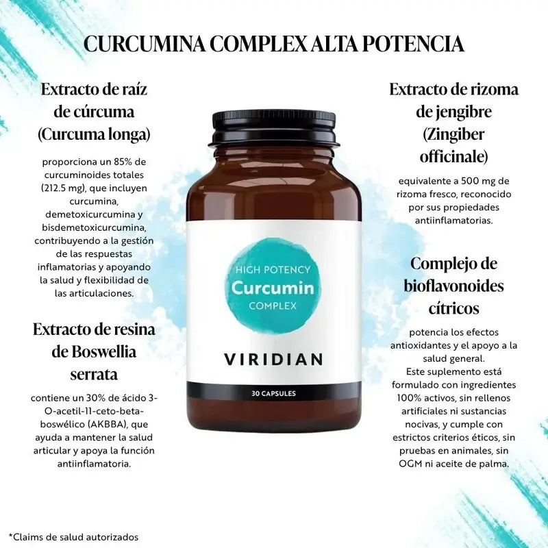 Viridian Curcumin Complex High Potency 30Cap.Veg.
