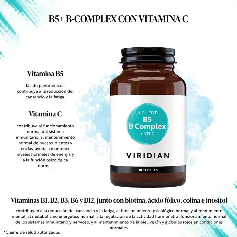 Viridian High Five B Complex With Ascorbate Mg 30Cap.Veg.