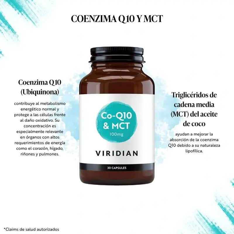 Viridian Q10 100Mg. avec Mct 30Cap.Veg.