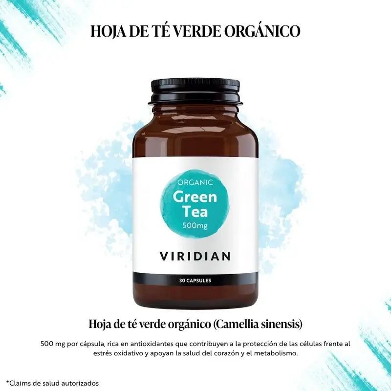 Viridian Organic Green Tea 500Mg 30Vcap.