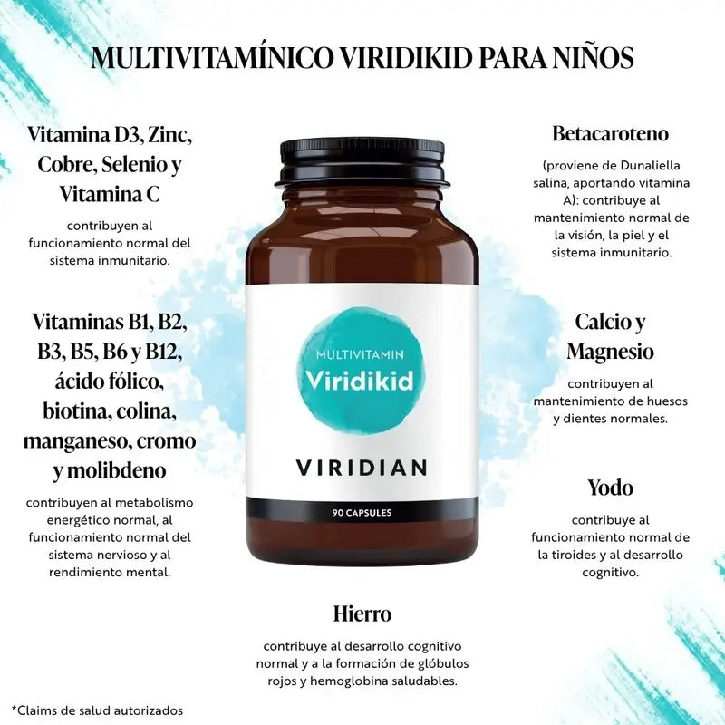 Viridian Virikid Multivit & Minerals 90Cap.Veg.