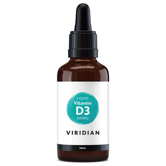 Viridian Vitamine D3 2000Iu Liquide Vegan 50Ml.