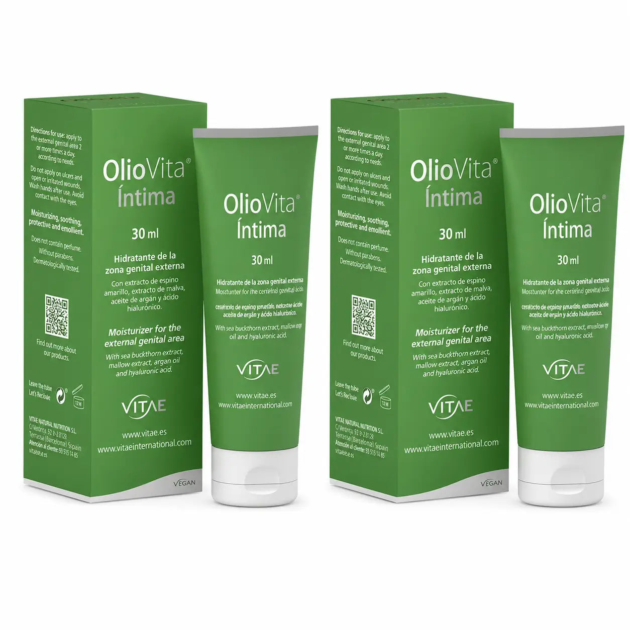 Vitae Health Innovation, S.L. Oliovita Intimate Cream, 30Ml , pack 2