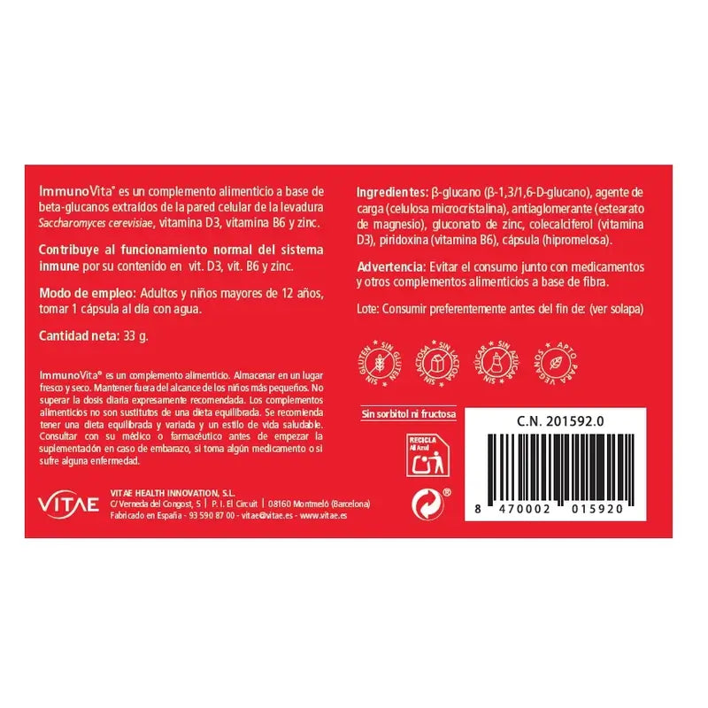 VITAE Immunovita, 60 gélules