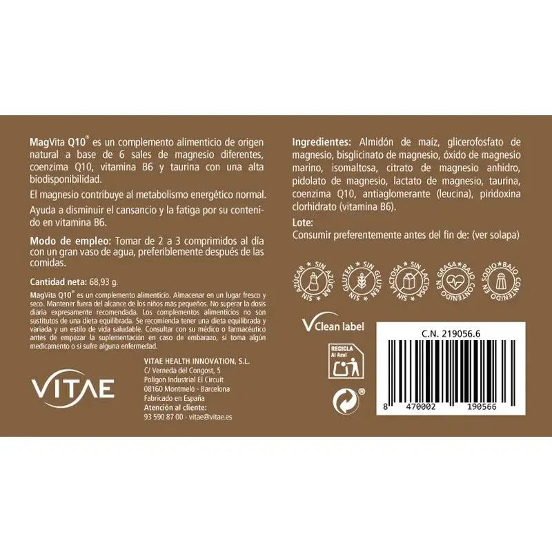 Vitae Magvita Q10 , 15 comprimés