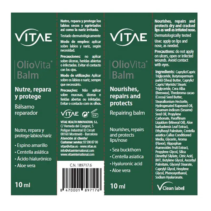VITAE Baume Oliovita, 10ml