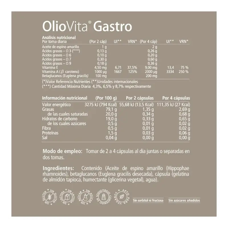 VITAE Oliovita Gastro, 60 gélules