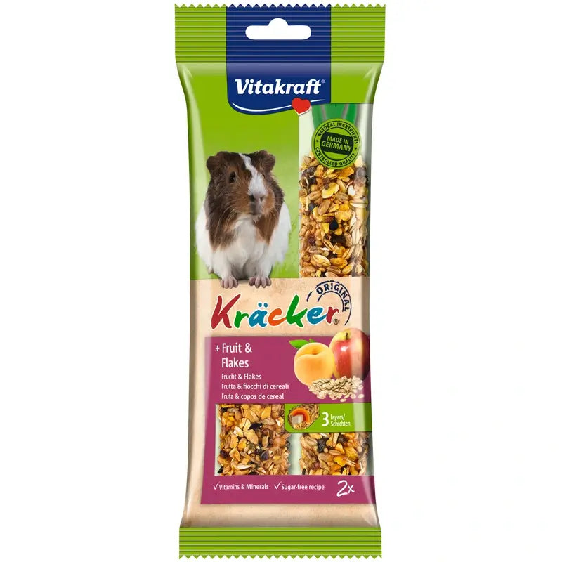 Vitakraft Barres pour cochons d'Inde aux fruits et aux flocons, 5 x 2 unités