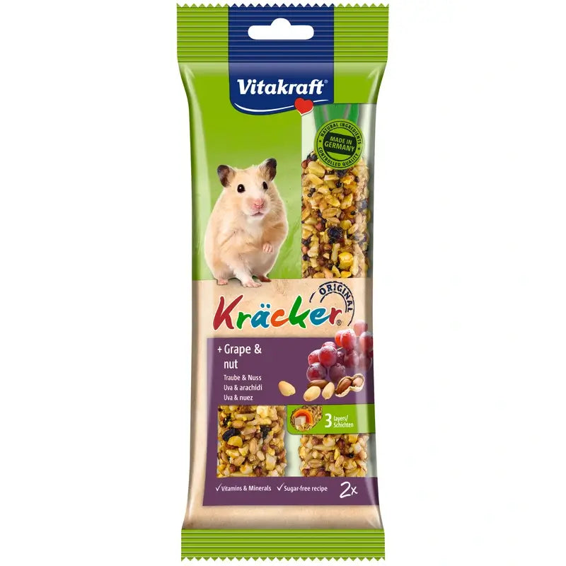 Vitakraft Barres pour hamsters au raisin et aux noix, 5 x 2 unités