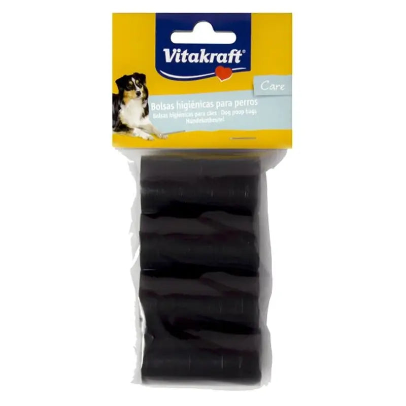 Vitakraft - Sacs noirs pour crottes de chien, 4 x 20 unités