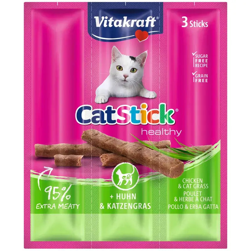 Vitakraft Cat Stick Mini Poulet aux herbes, 20 x 3 unités