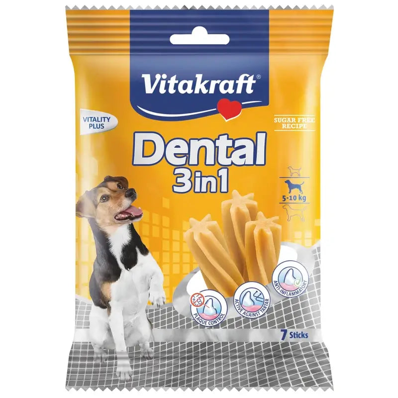 Vitakraft Dental 2 en 1 pour petits chiens, 12 x 120 grammes