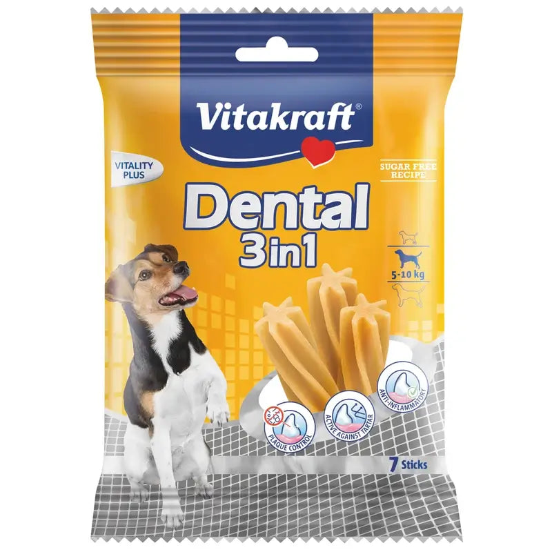 Vitakraft Dental 2 en 1 pour petits chiens, 12 x 120 grammes