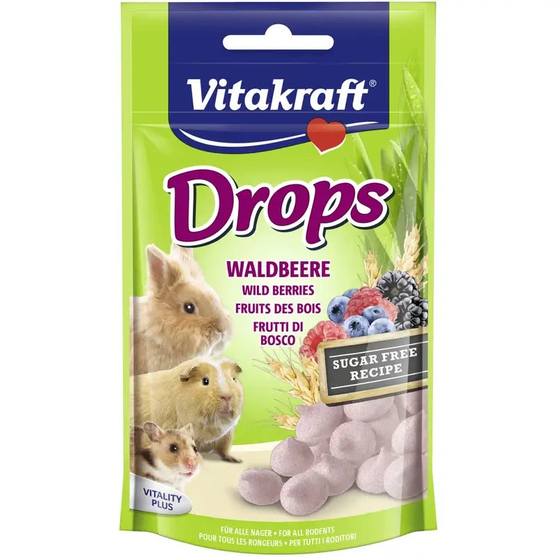 Vitakraft Drops pour lapins nains aux fruits, 75 grammes