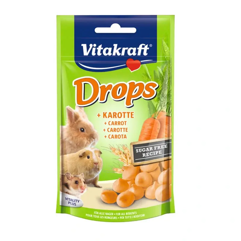 Vitakraft Drops Carotte pour rongeurs 9 x 75 grammes