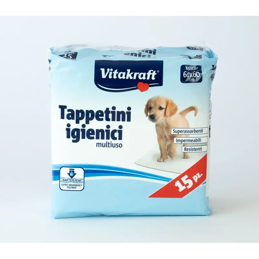 Vitakraft Tapis d'apprentissage pour chiots 60 x 60 cm, 15 unités