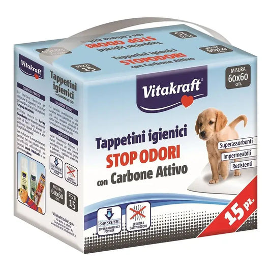 Vitakraft - Absorbants pour toilettes au charbon actif, 15 unités