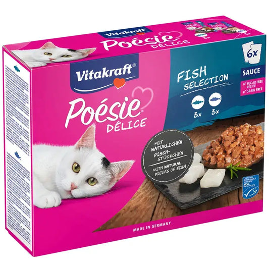 Vitakraft Poésie Delisauce Multipack Poisson 6 x 85 g