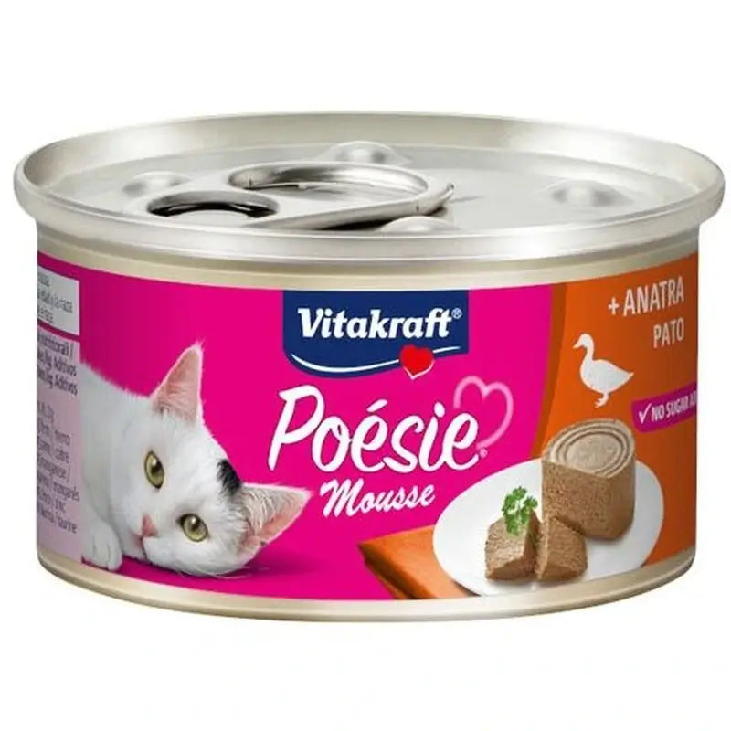 Vitakraft Poesie Mousse Canard, boîte de 12 x 85 grammes