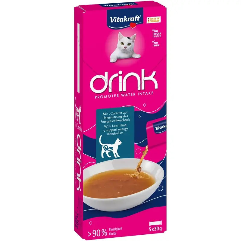 Vitakraft Vita Drink Saumon à la L-carnitine 9 x 5 x 30 g