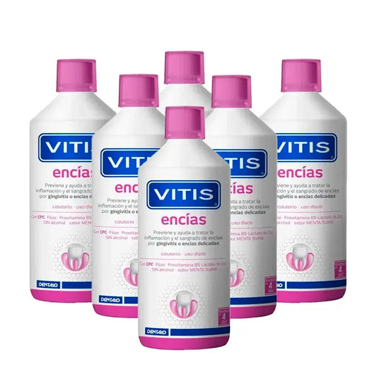 VITIS Bain de bouche gingival, paquet de 6 x 1 litre