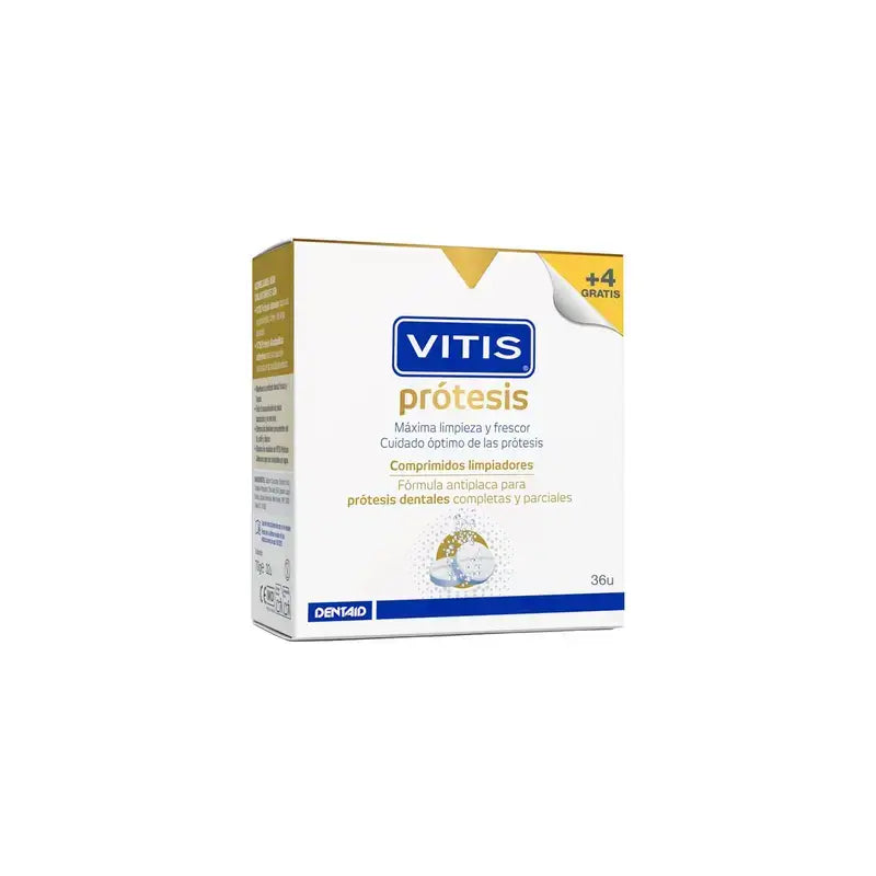 VITIS Denture Cleaning Tablets, 32 tablets + 4 free