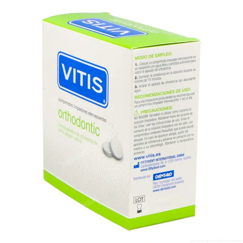 VITIS Orthodontic Effervescent Cleansing Tablets 32 comprimés