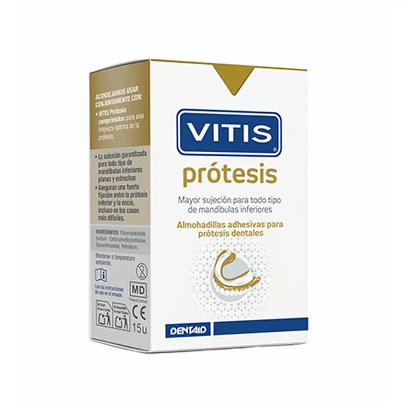 Vitis Prothèses - Coussinets adhésifs - 15 unités