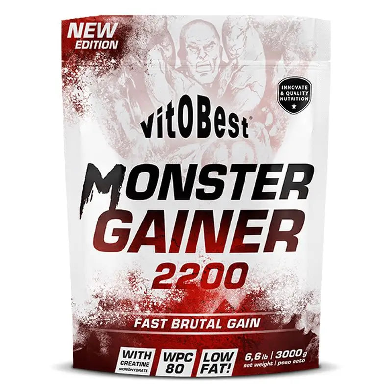 Vit.O.Best Monster Gainer 2200 Vanilla, 3 Kg