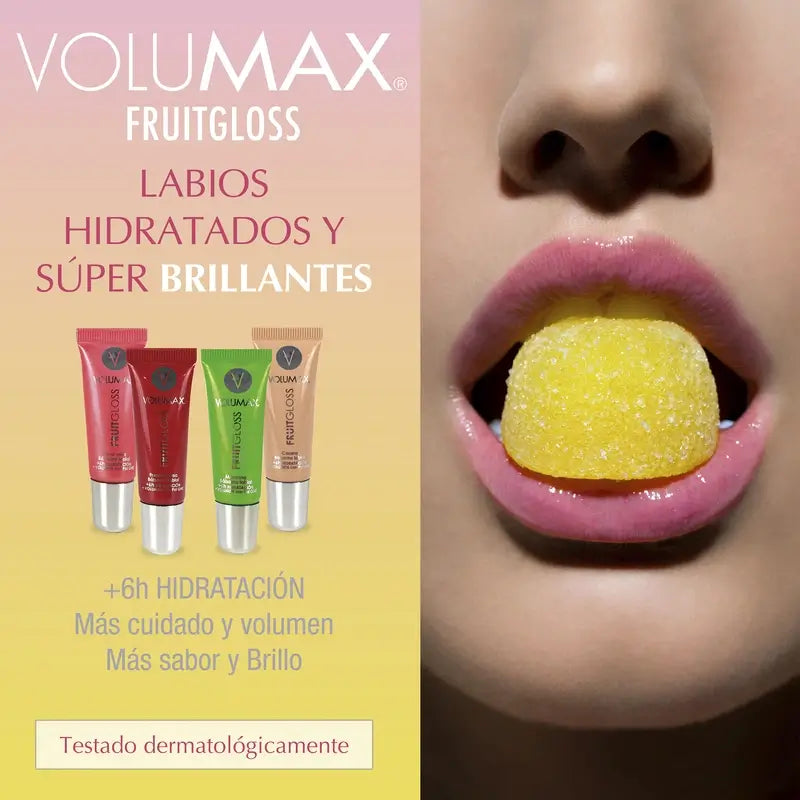 Volumax Fruitgloss Crème hydratante pour les lèvres à la fraise 7,5 Ml.
