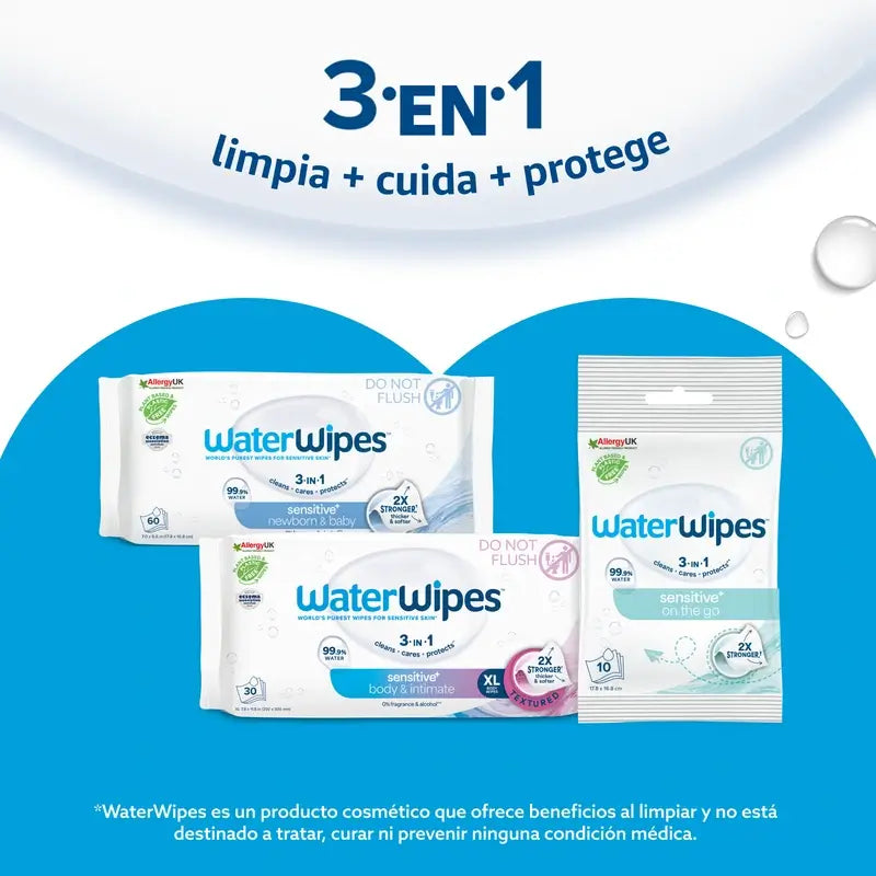 Waterwipes Lingettes biodégradables pour bébés 4x60, 240 pcs.