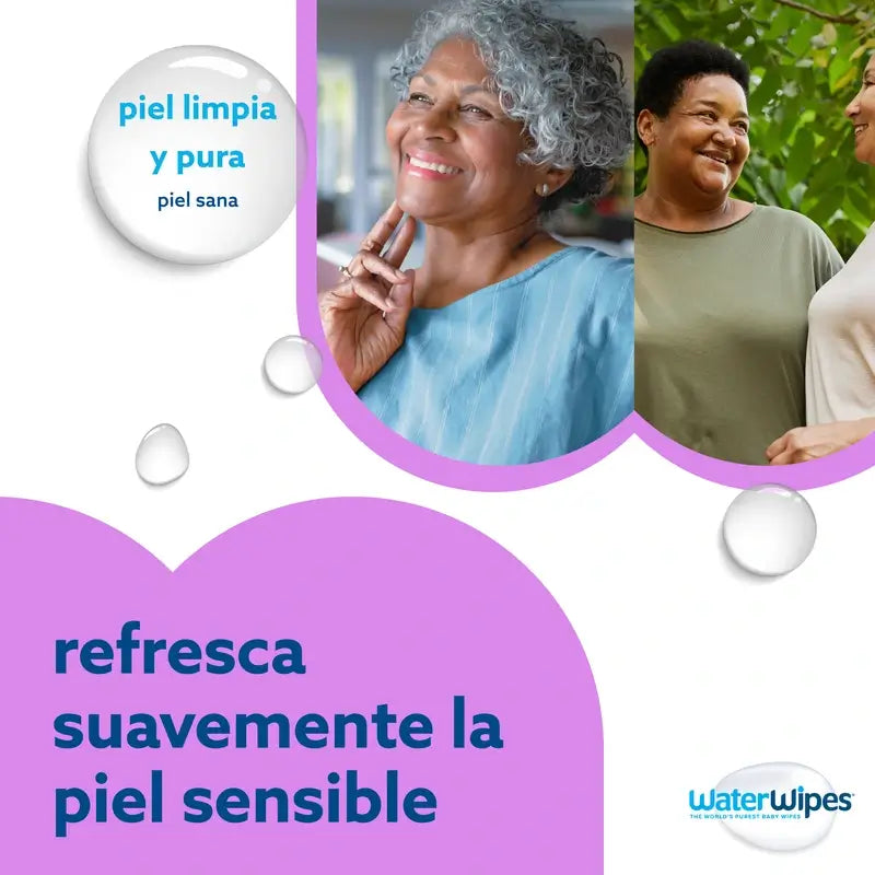 Paquet de lingettes pour adultes Waterwipes, 3 x 30 unités