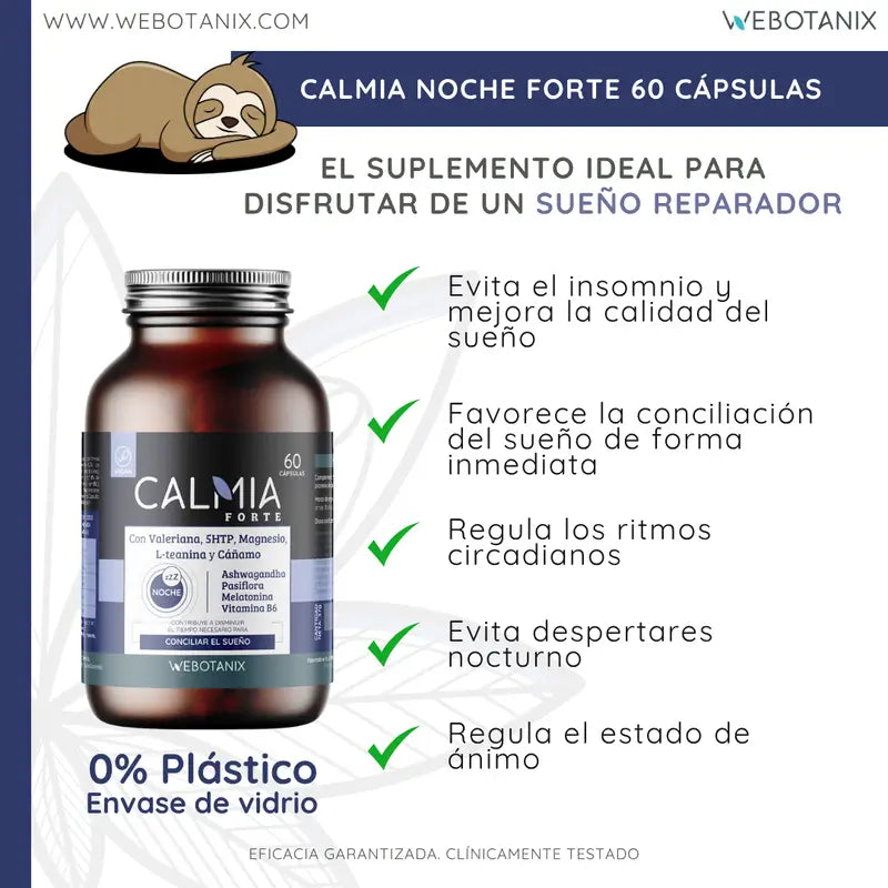 Webotanix Calmia Nuit Forte, 60 gélules