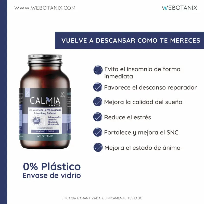 Webotanix Calmia Nuit Forte, 60 gélules