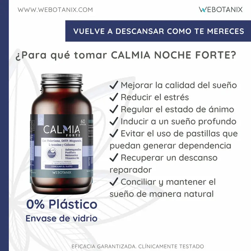 Webotanix Calmia Nuit Forte, 60 gélules