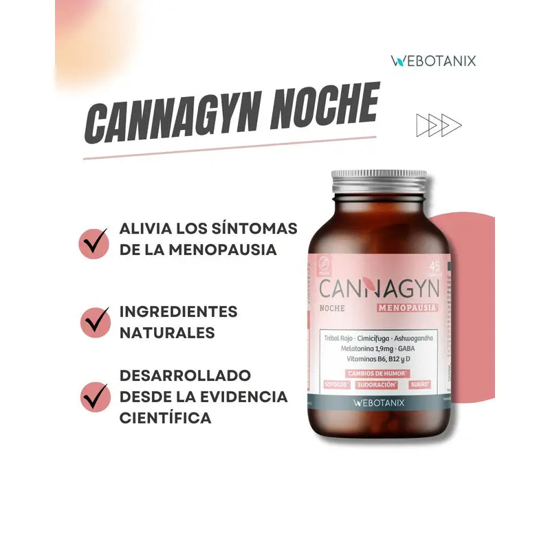 Webotanix Cannagyn Ménopause Nuit, 45 gélules
