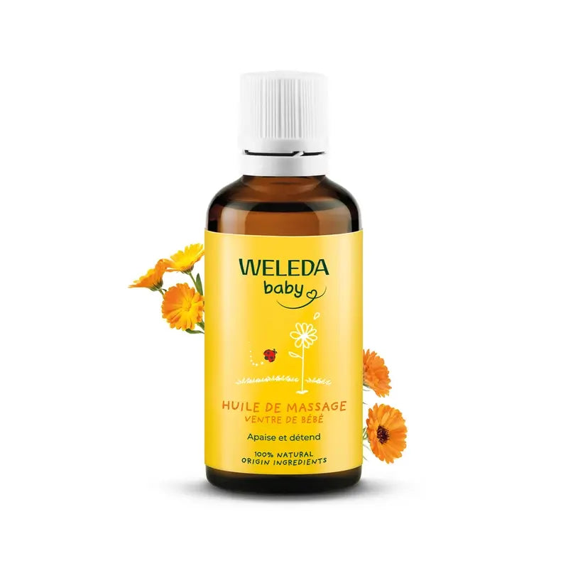 Weleda Huile de massage anti-colique pour le ventre de bébé 50 ml